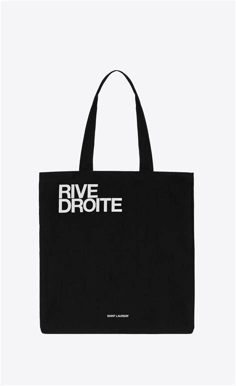 tote bag ysl rive droite|leather rive gauche tote.